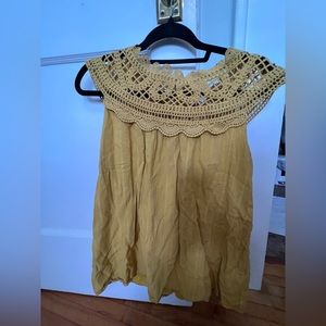 Mustard yellow top by L Love.